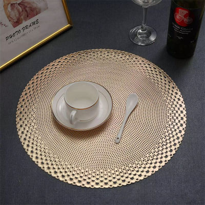 【Lucky】2021ใหม่ล่าสุด Hollow PVC Placemat ตาราง Mats Coaster Pads ทนความร้อน Wipeable กันน้ำ Anti-Slip Pad Home Decor