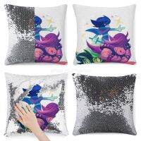 Deltarune Sequin Pillowcase Throw Pillow Cover for Sofa 40X40cm Mermaid Deltarune Nintendo Fashion New York Ny Pattern London Pa