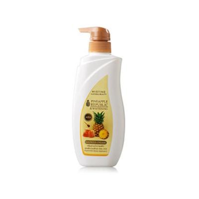 ครีมอาบน้ำ Mistine Pineapple Republic &amp; Whitening Shower cream 480 ml. ครีมอาบน้ำ มิสทีน ไพน์แอปเปิล 490มล