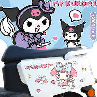 Kawaii Sanrio H Ello K Itty สติกเกอร์รถรถจักรยานยนต์รถยนต์การ์ตูนตกแต่งภูมิทัศน์สติกเกอร์รถของเล่นเด็กของขวัญวันเกิด