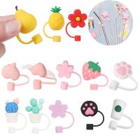 Silicone Straw Plug Reusable Drinking Dust Cap Glass Cup Accessories Creative Cartoon Splash Proof Plugs Tips Cover