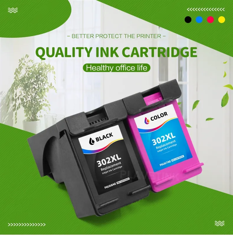 HP 302 XL Remanufactured Ink Cartridges - High Capacity Black & Tri-Colour  3-Pack Ink Cartridges - Compatible For (F6U68AE, F6U67AE, HP 302XL, 302XL)  - Best Office Supplies Ltd