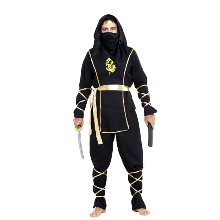 Adult Men Ninja Cosplay Costume Halloween Carnival Male Party Japanese ...