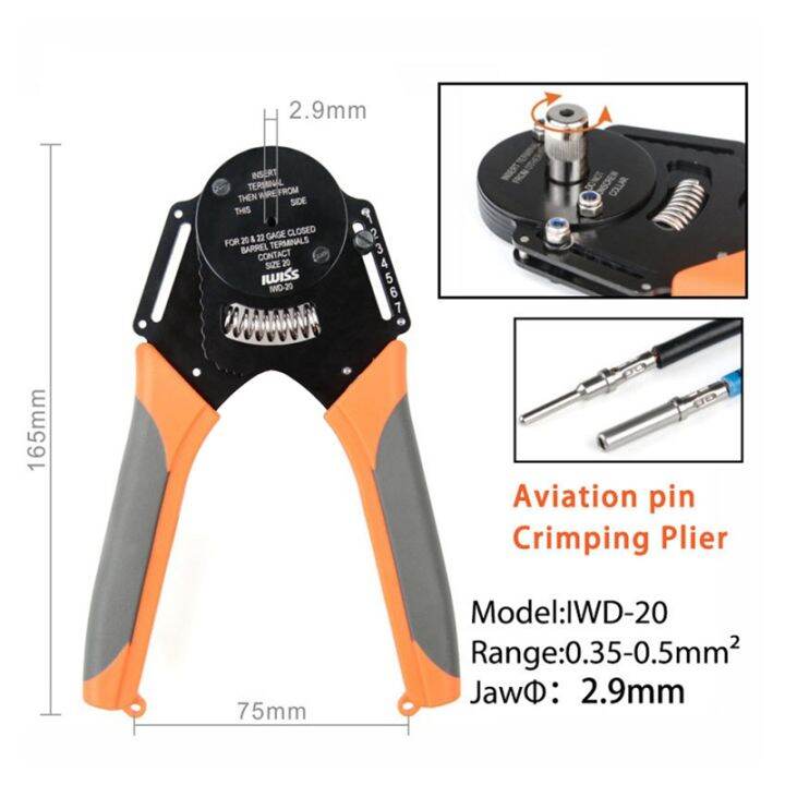 iwiss-20-crimping-pliers-iwd-20-crimping-pliers-for-de-chi-connector-male-and-female-terminals-20-crimping-pliers-kits