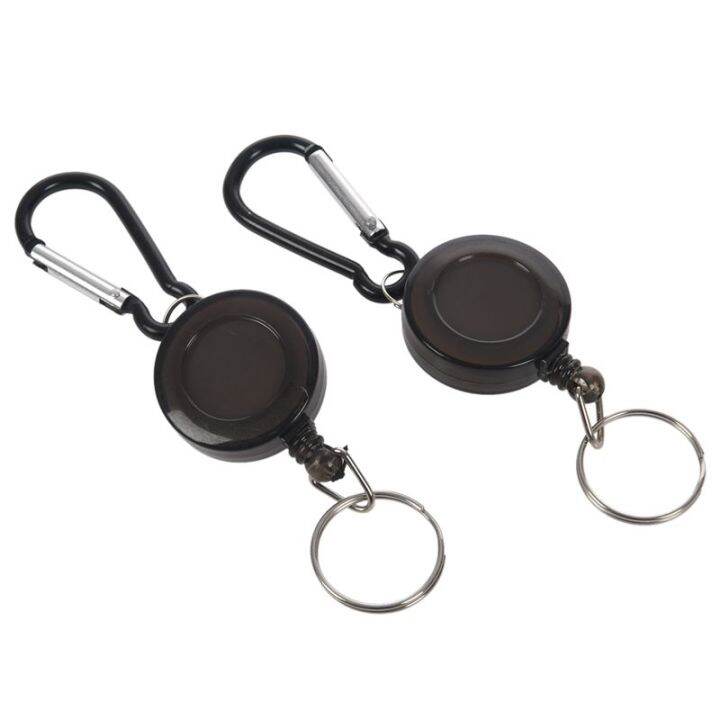 2-pcs-badge-reel-retractable-recoil-yoyo-ski-pass-id-card-holder-key-chain