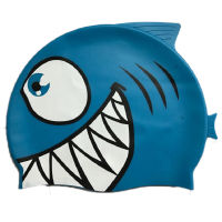 Elastic Kids Silicone Swimming Caps Lovely Shark Fish Swimming Cap Waterproof Bathing Hats For Children Beach Swim Pool UseTH