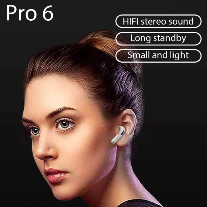 mini-pro-6-bluetooth-earphone-tws-wireless-headphones-hifi-music-mic-earbuds-sport-gaming-handsfree-headset-for-smart-phones