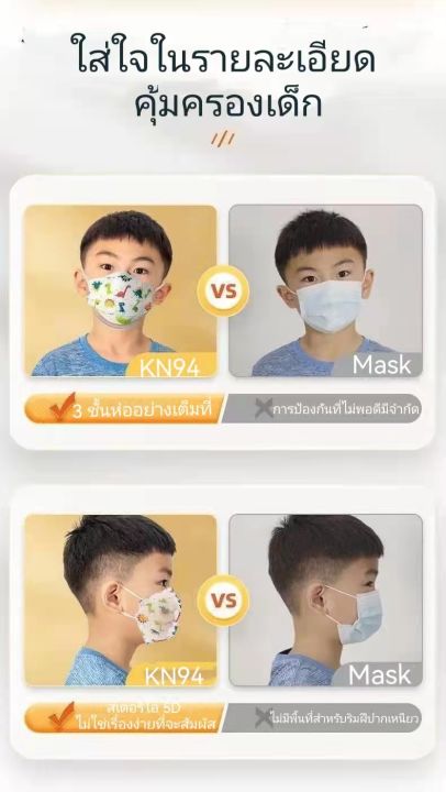 หน้ากากเด็กเกาหลี-kf94-ลายปักการ์ตูน-1-แพ็คมี-10-ชิ้น
