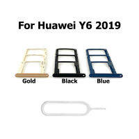 ใหม่สำหรับ Huawei Y6 2019 ซิมการ์ดถาดใส่ช่องเสียบตัวเชื่อมต่อคอนเทนเนอร์อะไหล่-SOPO STORE