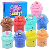 DIY Butter Slimes Fruit Set Toys Education Accessories Soft Charms Rainbow Clay Kawaii Slime Party Toy for Kids Gifts