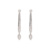 LAVERA Diamond -  White Gold Diamond Earrings ต่างหูประดับเพชร ทองขาว