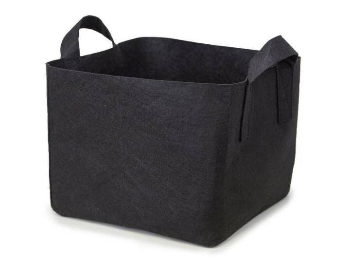 แพ็ค-10-ถุงปลูกต้นไม้แบบผ้า-ขนาด-5แกลลอน-ทรงสี่เหลี่ยม-สูง-25ซม-smart-grow-bag-5-gallon-fabric-pot-square-shaped