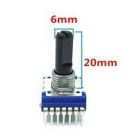 2pcs 7Pins RK14 Stereo Channel Vertical Rotary Potentiometer B500K B100K RK14 100K 50K Shaft Length 20mm