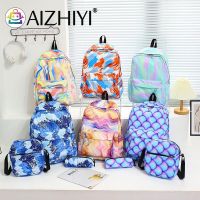 3Pcs/Set Fashion Schoolbag Large Capacity School Backpack Student Bookbag Set with Lunch Box Pencil Case for Girls Shoulder Bags