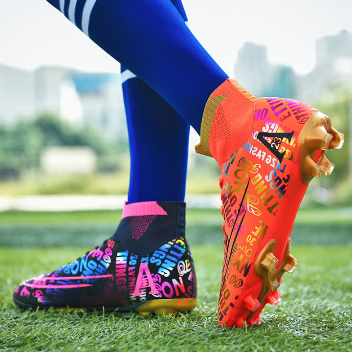 men-football-soccer-boots-athletic-soccer-shoes-2021-new-leather-high-top-soccer-cleats-training-football-sneaker-man