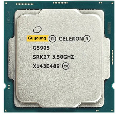 Celeron G5905 3.5 GHz ใช้ Dual-Core Dual-Core เครื่องประมวลผลซีพียูเกลียว4M 58W LGA 1200