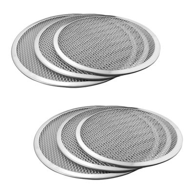 2X Professional Round Pizza Oven Baking Tray Barbecue Grate Nonstick Mesh Net(12 Inch)