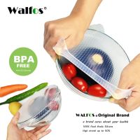 【DT】 hot  WALFOS 1 Piece Food Grade Keeping Food Fresh Wrap Reusable High Stretch Silicone Food Wraps Seal Vacuum Bowl Cover Stretch Lids