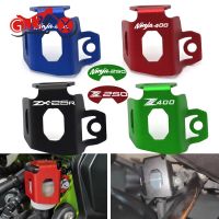 สำหรับ KAWASAKI NINJA400 Z400 ZX250R NINJA250 Z250 Z NINJA 400 250 ZX อุปกรณ์เสริม25R ถังน้ำมันเบรกหลังอุปกรณ์ป้องกันฝาครอบถ้วยน้ำมัน