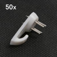 50pcs White Plastic Invisible Wall Mount Photo Picture Frame Nail Hook Hanger Hard Picture Frame Wall Hooks for Photos