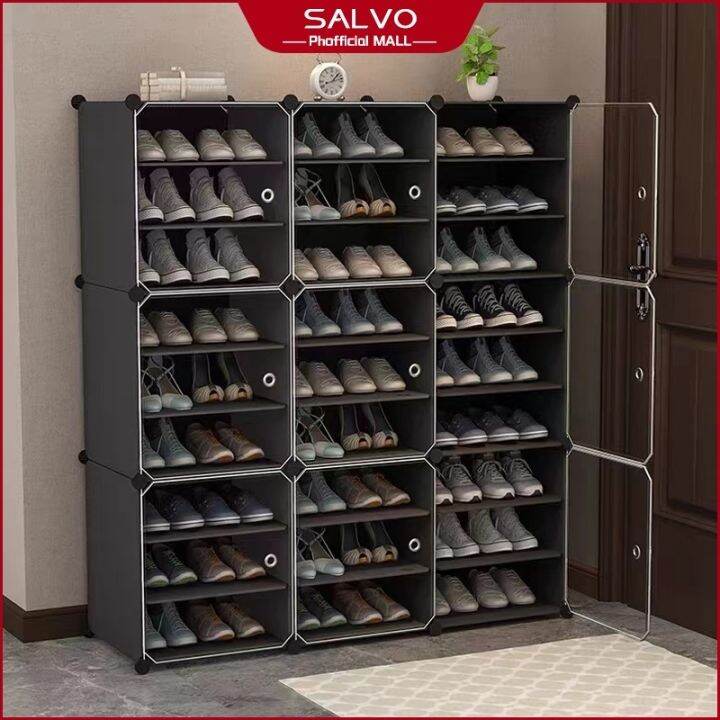 2023】 SALVO Shoe shoe rock storage box side door Lazada PH
