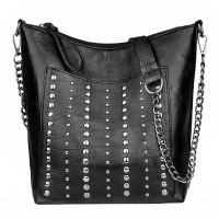 DIINOVIVO Vintage Bag Women Shoulder Bags Punk Rivet Bucket Bag Handbag Lady Casual PU Leather Crossbody Bags Female WHDV1387