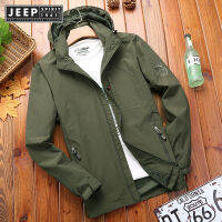 JEEP SPIRIT 1941 ESTD 2021เสื้อใหม่ผู้ชาย Casual Hooded รวดเร็วแห้งกันน้ำเสื้อผู้ชายด้านบนเสื้อ