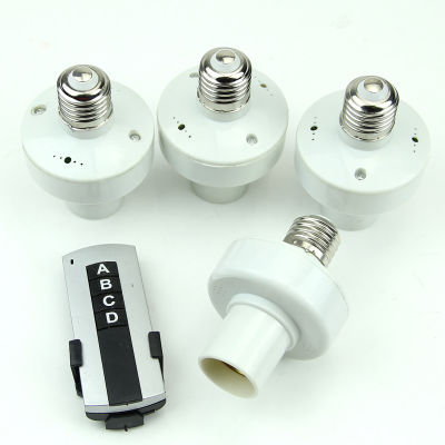 4Pcs Wireless Remote Control E27 Light Lamp Bulb Holder Cap Socket Switch Drop Shipping