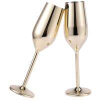 12Pcs Shatterproof Stainless Champagne Glasses Brushed Gold Wedding Toasting Champagne Drink Cup