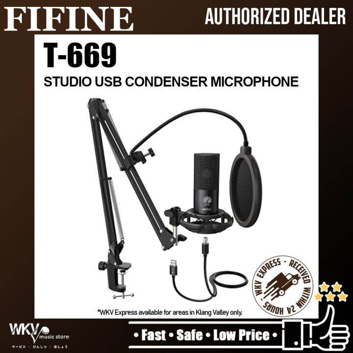 FIFINE T669 Studio Condenser USB Microphone, Computer PC Microphone Kit