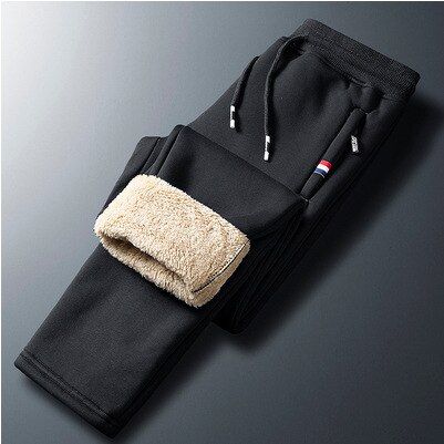 กางเกงมีขนแฟชั่นผู้ชายอย่างหนา-ใหม่กางเกงผู้ชายกันลมกันหนาวหิมะขนาดใหญ่ถึงรักษาความอบอุ่นกางเกงกโป่งพอง