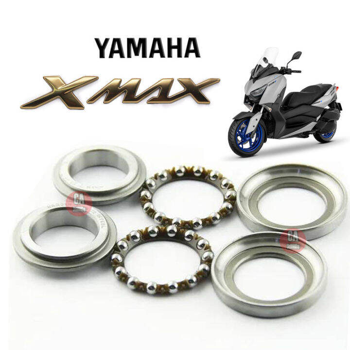 ถ้วยคอ-ชุดลูกปืนคอ-yamaha-xmax300-ลูกปืนคอ-xmax300-สินค้าตรงรุ่น-ไม่ต้องแปลง-xmax300-ถ้วยคอกลึง-ลูกปืนคอเม็ดกลม