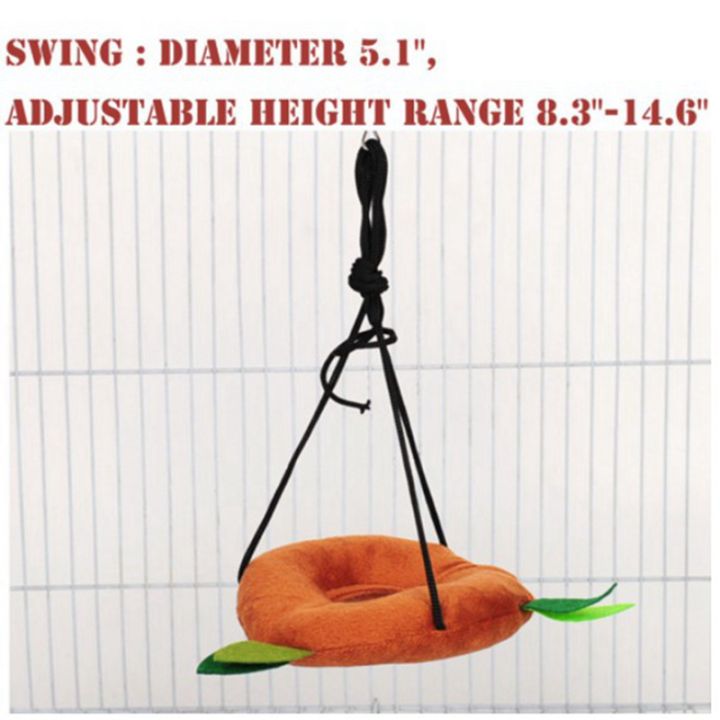 5pcs-hamster-sugar-glider-hanging-cage-accessories-set-leaf-wood-design-small-animal-hammock-channel-ropeway-swing