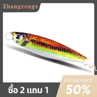 zhangrenge?Cheap? เหยื่อตกปลาจิ๊กโลหะแบบจิ๊กช้าพิมพ์ลาย3D 7ก. 10ก. เหยื่อตกปลาทะเล