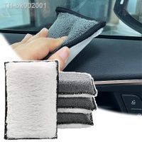 ☄✉ 1/2/4Pcs Auto Interior Fleece Scrubbing Sponge for Plastic Leather Car Cleaning Microfiber Towel Wax Sponge Car Cleaning Tools