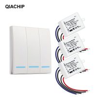 QIACHIP 433Mhz RF Remote Control Switch AC 110V 220V Corridor Room Home Wall Panel Switch Lamp Light LED Bulb Wireless Switches