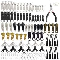 169 Pcs Zipper Repair Kit Zipper Replacement Pull Rescue with Zipper Install Pliers Tool amp; Extension Pulls for Clothing Jackets