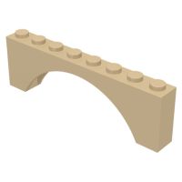 Lego part (ชิ้นส่วนเลโก้) No.3308 / 16577 / 40296 Arch 1 x 8 x 2