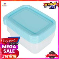 กล่องอาหารทรงเหลี่ยม Chef Box MICRON WARE รุ่น JCP-6072 ขนาด 600 มล. (แพ็ค 4 ใบ) สีฟ้าSquare Food Box Chef Box MICRON WARE Model JCP-6072 Size 600 ml. (Pack 4 Pcs.) Blue