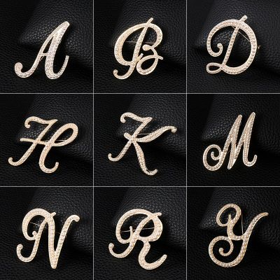 WEIMANJINGDIAN Brand Simulated Pearl Letters Initial Brooch Pins in Gold Color Plated Jewelry Gifts for Women Girls or Mom