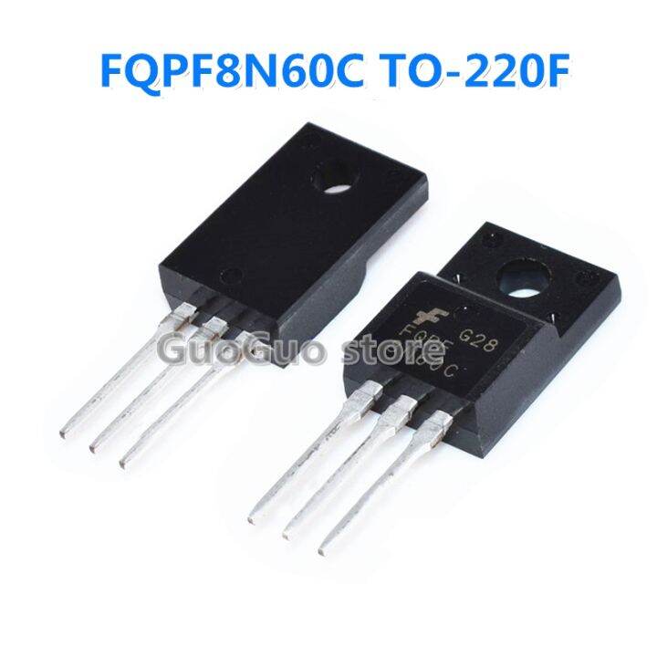 10Pcs Original FQPF8N60C TO-220F 8N60C 8N60 TO-220 8A/600V MOSFET ...