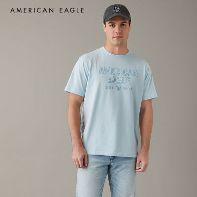 American Eagle Super Soft Logo Graphic T-Shirt เสื้อยืด ผู้ชาย โลโก้ กราฟฟิค (NMTS 017-3107-404)