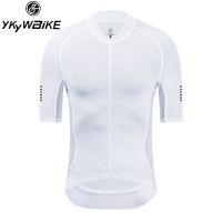 YKYWBIKE NEW White Top Quality Short sleeve cycling jersey pro team race cut Lightweight for Summer Clothing Bicycle Wear Shirts