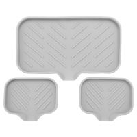 Kitchen Soap Tray,Kitchen Sink Tray Sponge Tray Kitchen Sponge Holder Self Draining Silicone Soap Holder for Bathroom