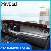 Hivotd For Skoda Octavia A8 2021 2022 Car Dashboard Covers Anti Slip Mat Interior Protector Pad Carpets Styling Auto Accessories