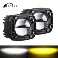 Luyoo ไฟตัดหมอก LED สำหรับรถยนต์รถกระบะ,ไฟสปอร์ตไลท์ LED 3 "20W ขนาด8D นิ้วสำหรับรถออฟโร้ด12V 24V ไฟตัดหมอก LED สีขาวสีเหลืองสำหรับรถยนต์รถบรรทุก4X4 Atv Pods