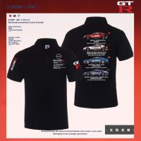 2023High quality new style original formula F1 racing car GTR short sleeve nismo super gt JDM ares R35 Nissan T-shirt POLO shirt trendy