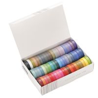 60 Pcs/Set Basic Solid Color Washi Tape Rainbow Masking Tape Diary Scrapbook Decorative Adhesive Tape Sticker Gift Stationery TV Remote Controllers