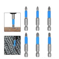 6Pcs Non-Slip Magnetic Screwdriver Bit Set Hex Shank Phillips/Cross Head Screwdriver Drill Bit PH1/PH2/PH3/PZ1/PZ2/PZ3