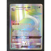 Pokemon Card ภาษาอังกฤษ Honchkrow (Gold) GX Card 223/234 ดอนคาราซึ Pokemon Card Gold Flash Light (Glossy)